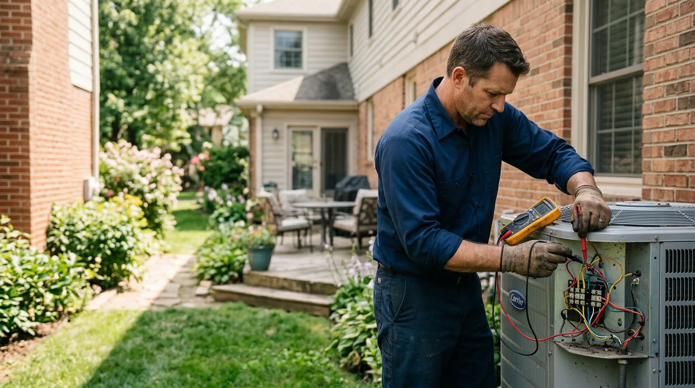 HVAC technician working near Sacred Heart, MN